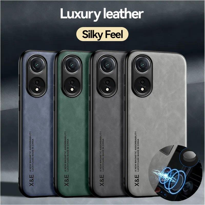 กันกระแทกหนังเคสโทรศัพท์เหมาะสําหรับOPPO A60 A79 A78 A58 A38 A18 A98 5G A57 A57S A95 รถผู้ถือแม่เหล็กDrop-proofใหม่ฝาครอบป้องกัน