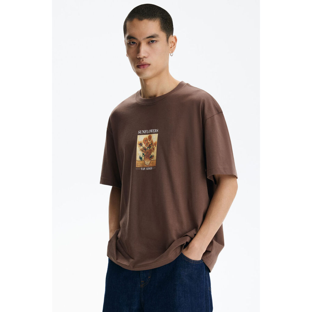 H&M(เอชแอนด์เอ็ม) เสื้อยืดทรงหลวม (Loose Fit T-shirt) Men Loose Fit T-shirt 0972640_20