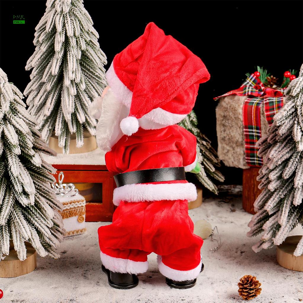 Twerking Santa Claus ของเล่นร้องเพลงภาษาอังกฤษเพลงไฟฟ้า Plush Twerking ของเล่นสําหรับบรรเทาอาการปวดค