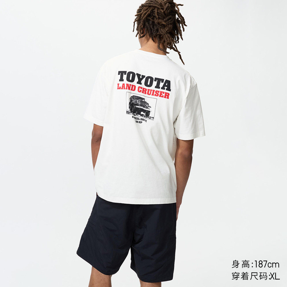 เสื้อยืดพิมพ์ลาย TOYOTA แขนสั้น สำหรับทั้งผู้ชายและผู้หญิง