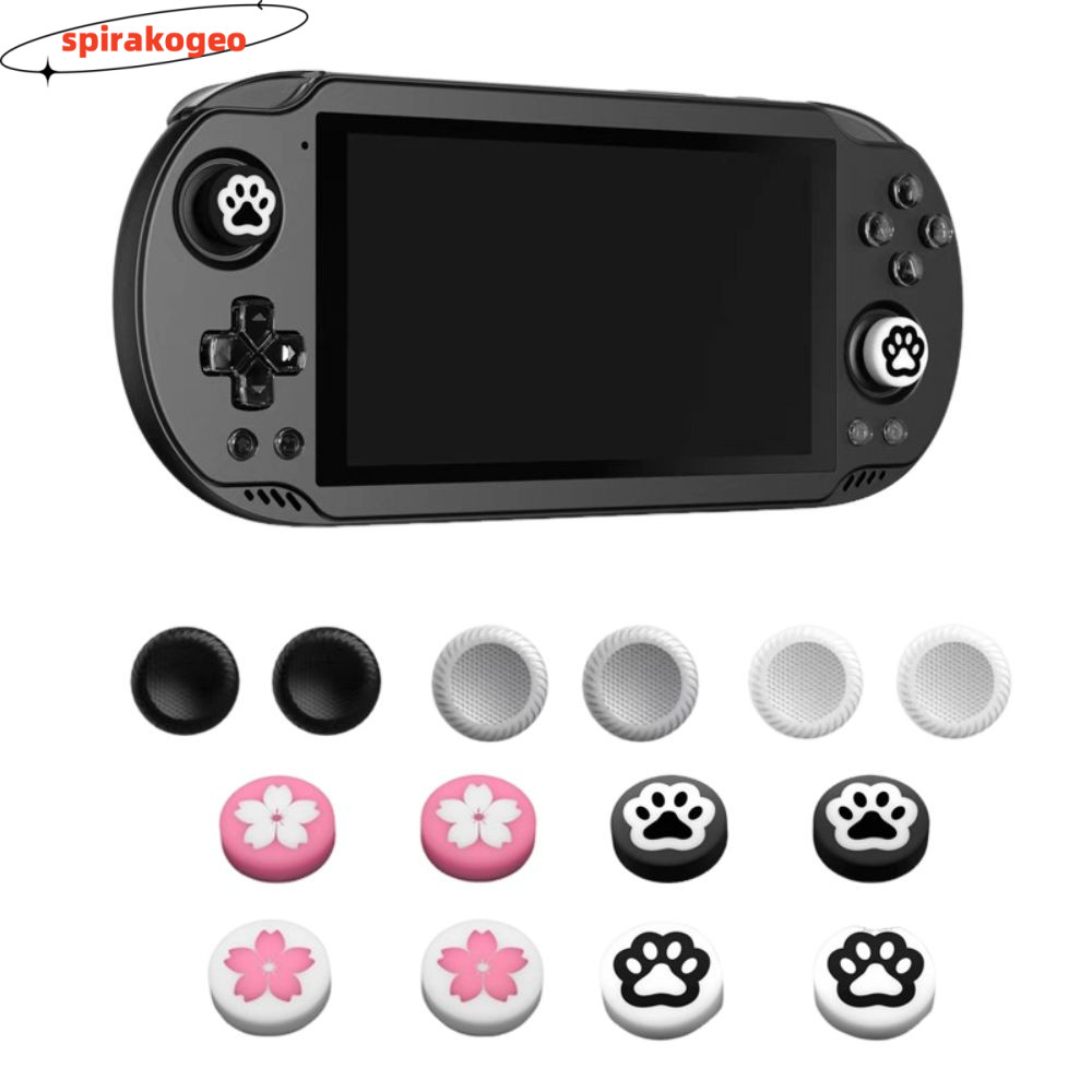 SPIRAKOGEO 4PCS Big จอยสติ๊กหมวก,ลื่นที่มีสีสันเกมคอนโซลจอยสติ๊ก Rocker,อุปกรณ์เสริมซิลิโคนเปลี่ยนหม