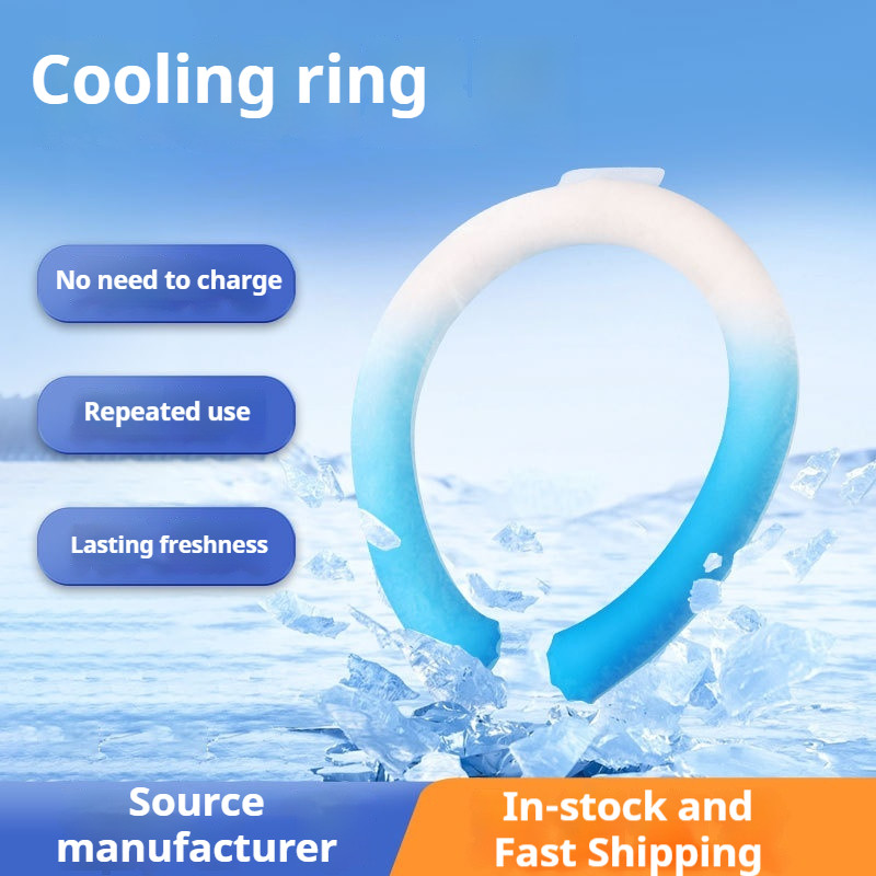 ปลอกคอน้ําแข็งฤดูร้อน|PCM Heatproof Ice Sensation Ice Ring|แหวนเย็นคล้องคอ|เครื่องมือที่มีประโยชน์ระ