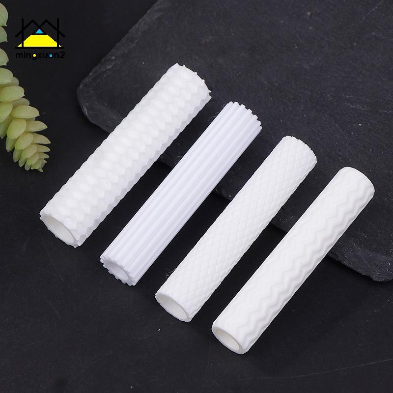 Mingxuan2 เครื่องปั้นดินเผานุ่มต่างหู Polymer Clay Cutter Roller Texture Polymer Clay Seamless Polym