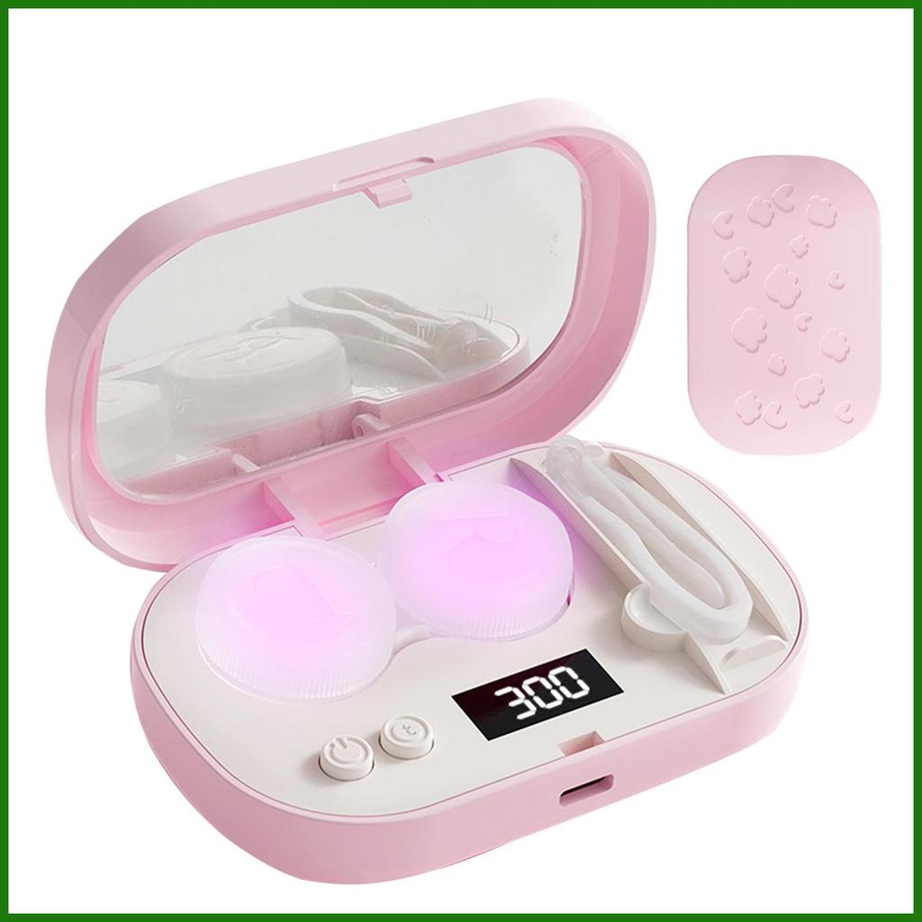 คอนแทคเลนส์ทําความสะอาดกรณีจอแสดงผล LCD Eye เลนส์เครื่องซักผ้าแบบพกพาเครื่องทําความสะอาด Contact สํา