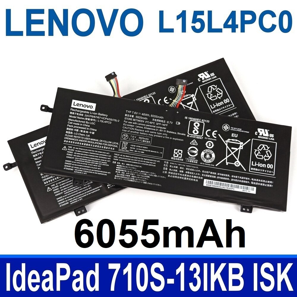 แบตเตอรี่ LENOVO IdeaPad 80VQ 710S Plus 710S-13ISK 710S-13IKB L15M4PC0 L15M6PC0 L15L4PC0 L15S4PC0