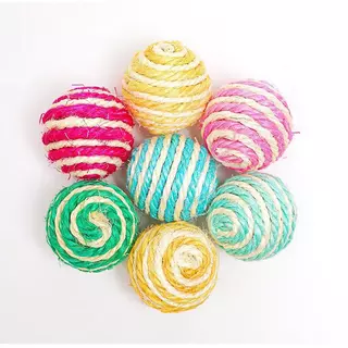 ลูกบอลแมวมีเสียง ของเล่นแมว ทนต่อการกัด สุ่มสีสวย 4.5 ซม