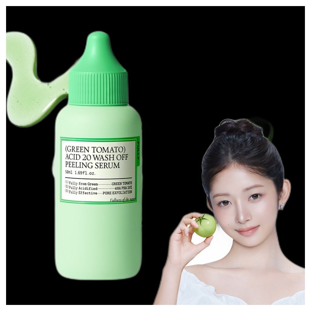 [fully] Green Tomato Acid 20 Wash-Off Peeling Serum, 50ml, 1pc / Korean Peeling Serum / Brightening 