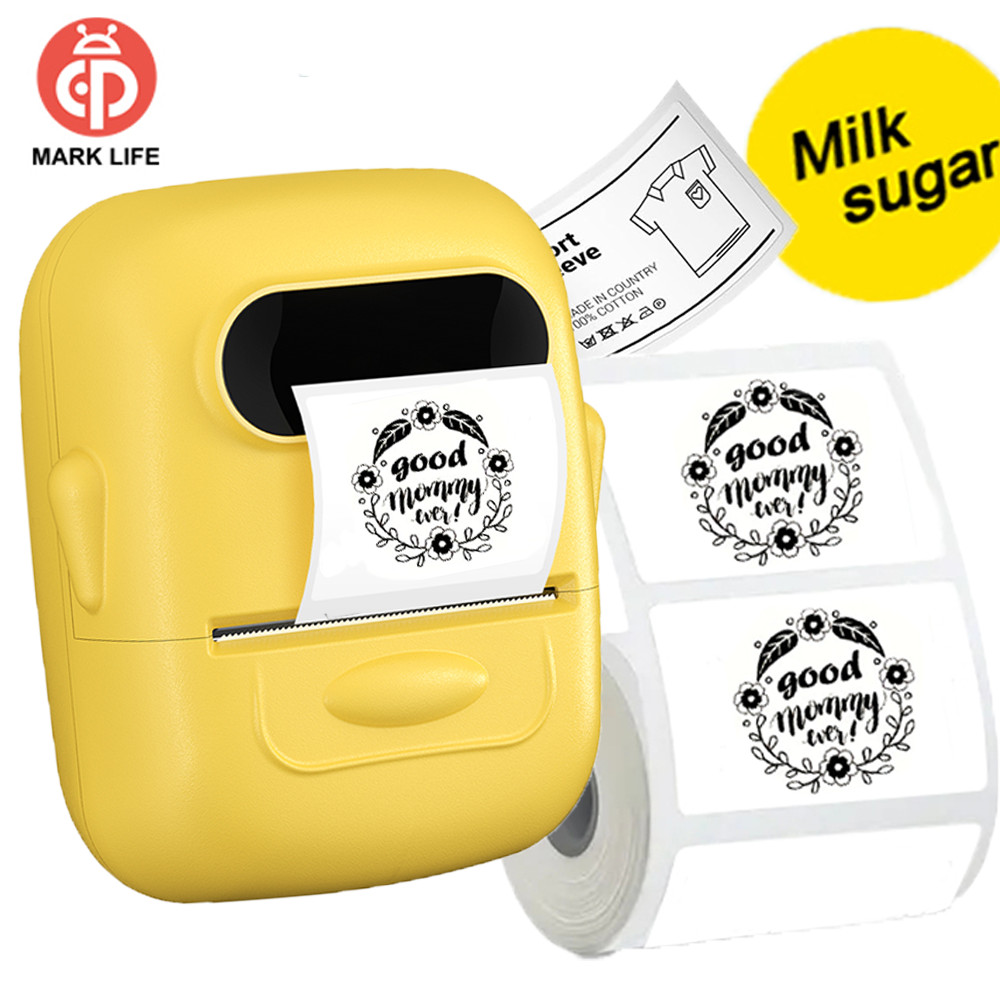 Marklife P50S Portable Bluetooth Label Printer Mini Thermal Label Maker Sticker DIY Barcode QR Code 