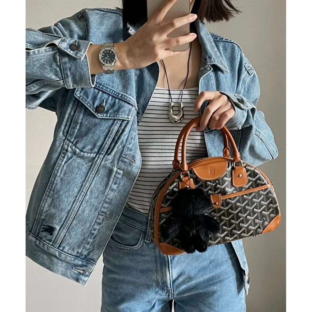 กระเป๋าสะพายข้างวินเทจแบบพกพาแบรนด์ Goyard