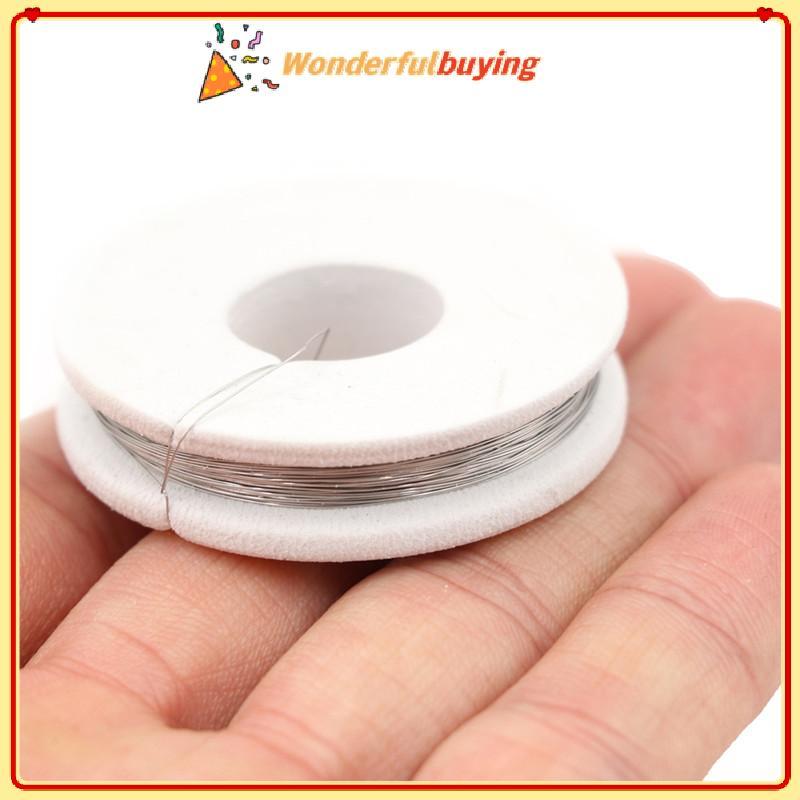 WBTH 0.2mm Nichrome Wire 10m ตัวต้านทานความยาว AWG Wire Vary