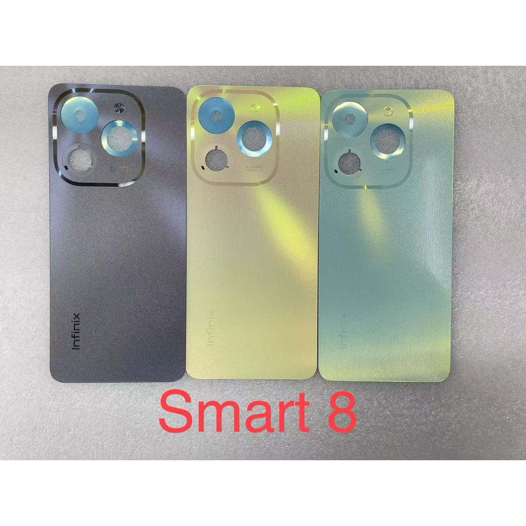 สําหรับ Infinix Smart 8 X6525 X6525D ฝาหลังแบตเตอรี่ด้านหลังแผงด้านหลังประตู