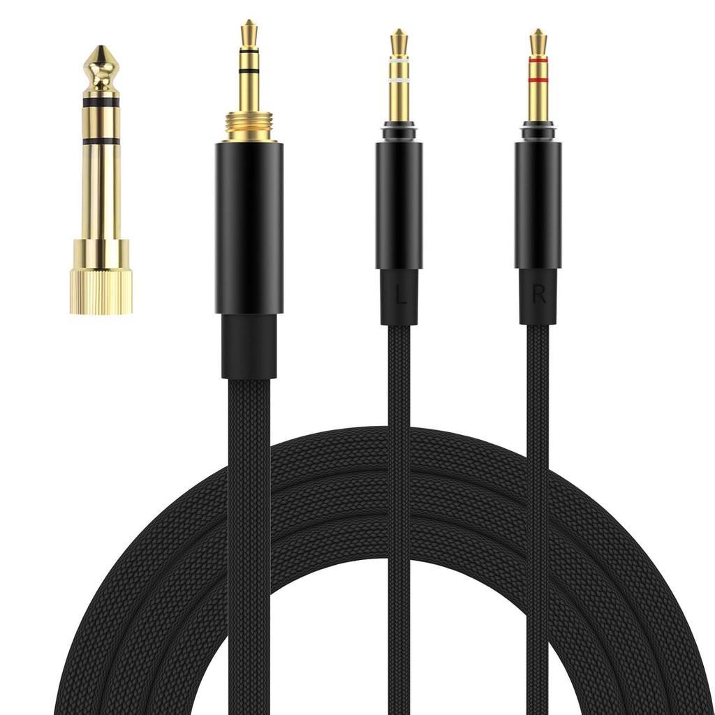 เหมาะสําหรับ JVC JVC HA-SW01 HA-SW02 หูฟังเปลี่ยนสายถัก 3.5 มม.6.35 มม.สายหูฟัง TEST