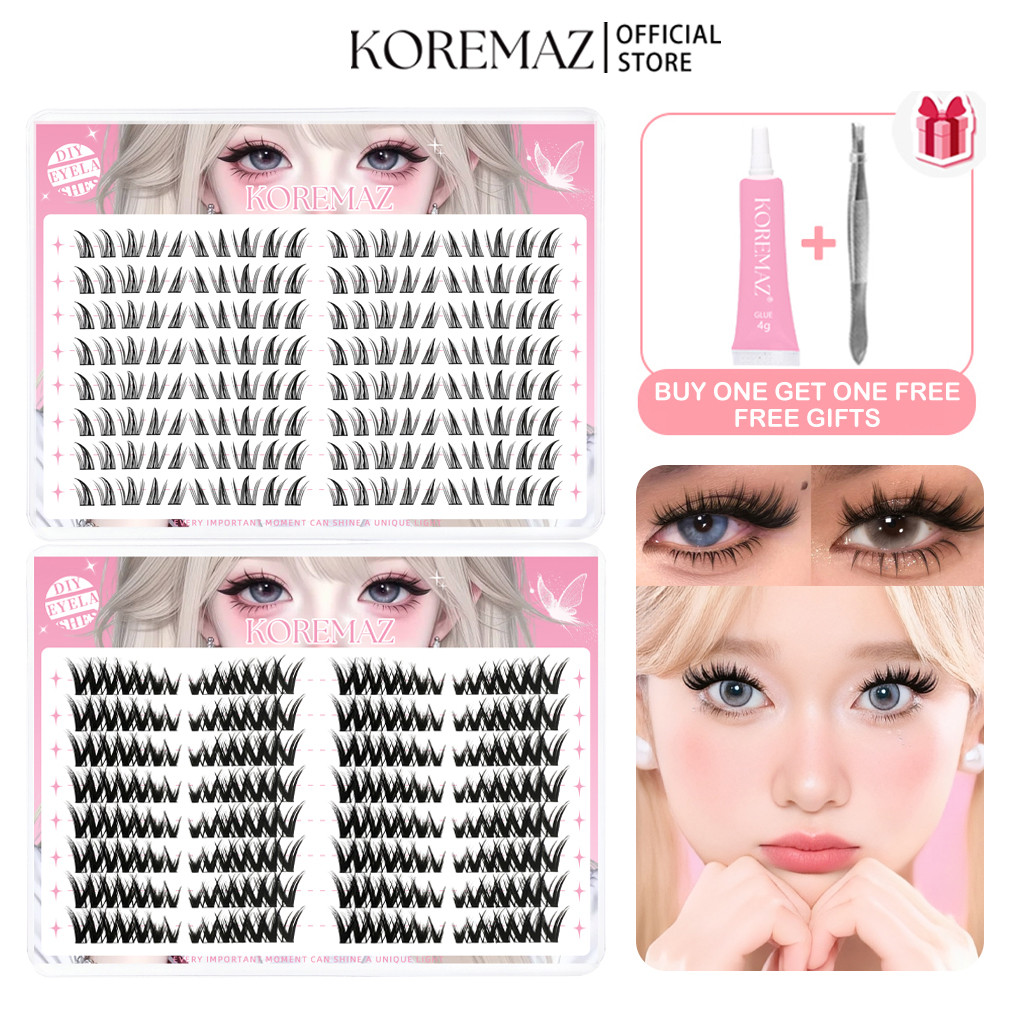 <1 Order ของขวัญ 1 ชิ้น>ขนตาปลอม มังงะธรรมชาติ แบบหนา ความจุขนาดใหญ่ 10 แถว