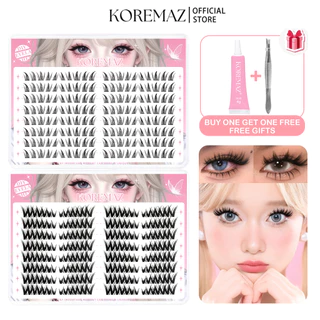 <1 Order ของขวัญ 1 ชิ้น>ขนตาปลอม มังงะธรรมชาติ แบบหนา ความจุขนาดใหญ่ 10 แถว
