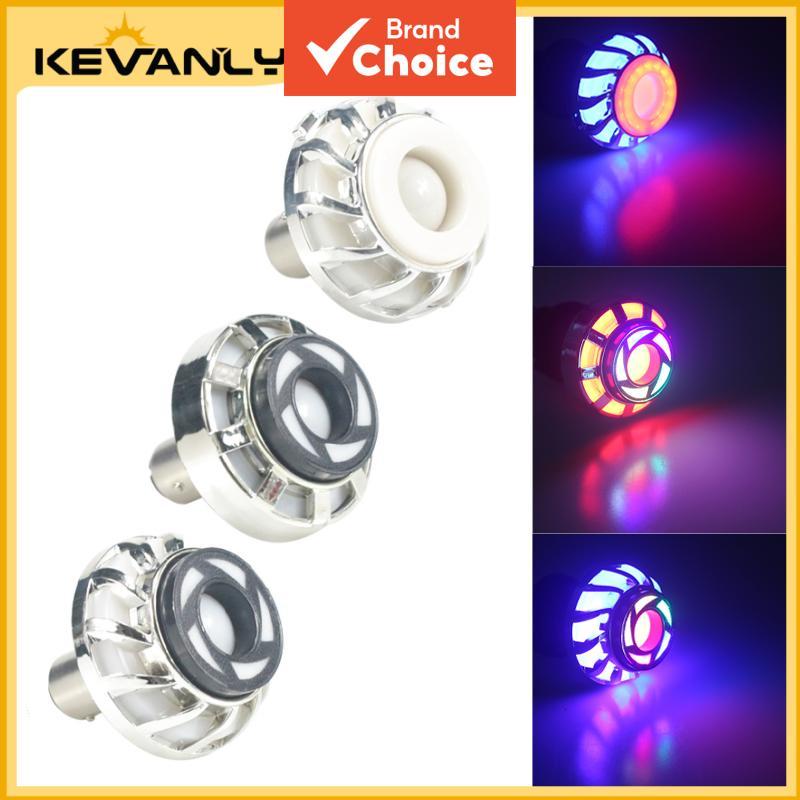 KEVANLY รถจักรยานยนต์ Strobe ไฟเตือน LED ไฟท้ายเบรค RGB Angel Eyes 12V แฟลชด้านหลัง