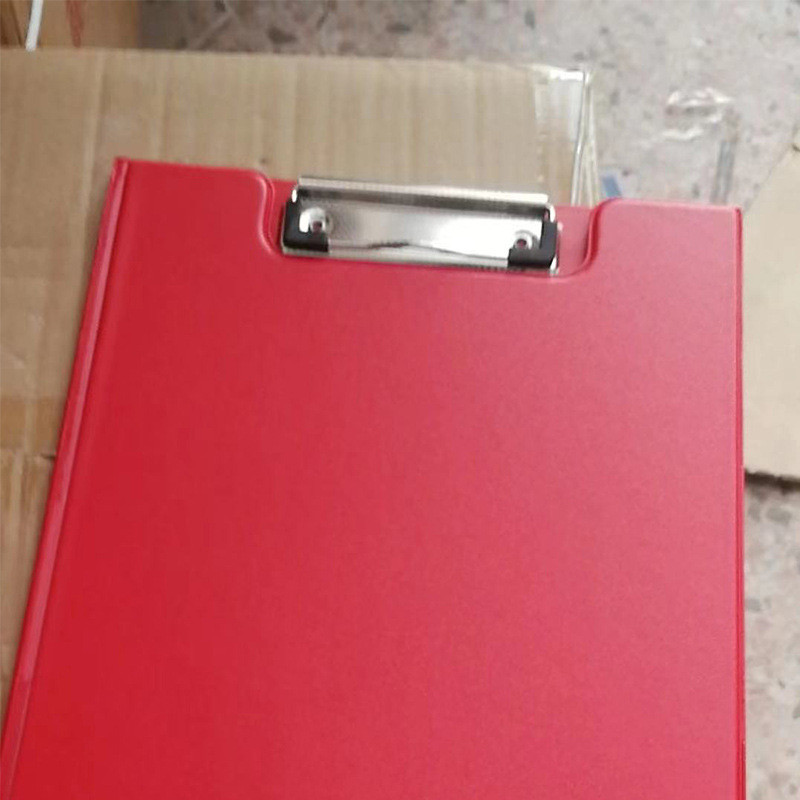 จัดหาพร้อมสต็อก A4pvc Double Page Board Clip Writing Pad Test Paper File Folder