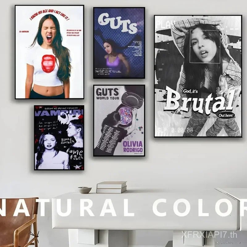 COD Hot Pop นักร้อง O-Olivia Cool R-Rodrigo อะนิเมะโปสเตอร์ความงามผ้าใบภาพวาดโปสเตอร์ Wall Art ภาพตก