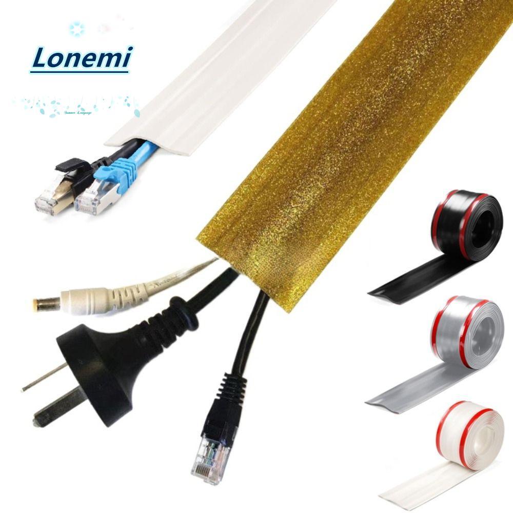 LONEMI ฝาครอบสายเคเบิลพื้น, PVC Wall Wire คอนซีลเลอร์, Professional ไม่มีเจาะ Universal 1 M Ethernet