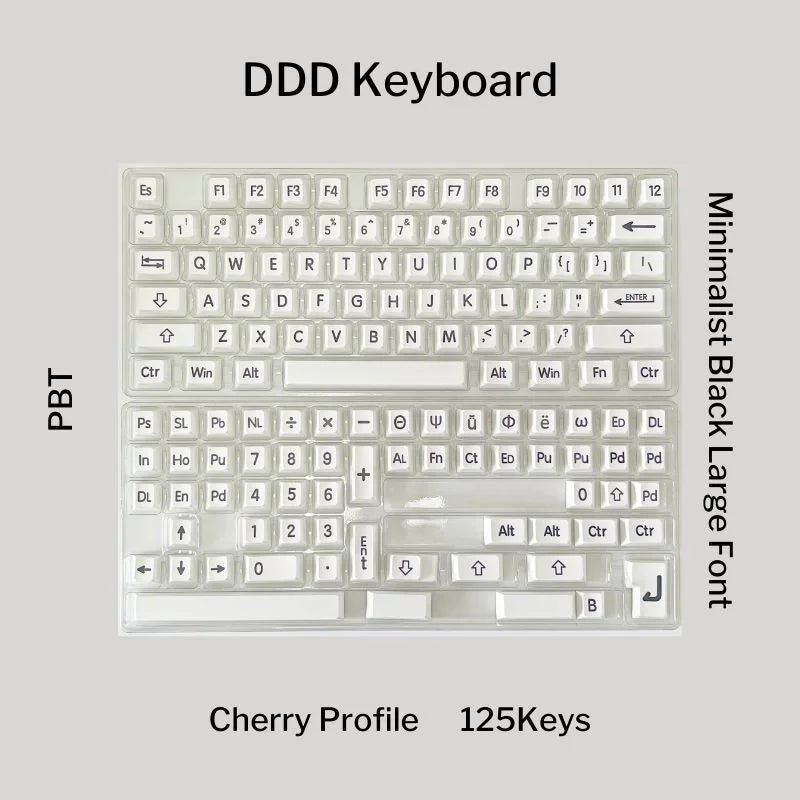 DDD ปุ่มกดสีดําสไตล์มินิมอล