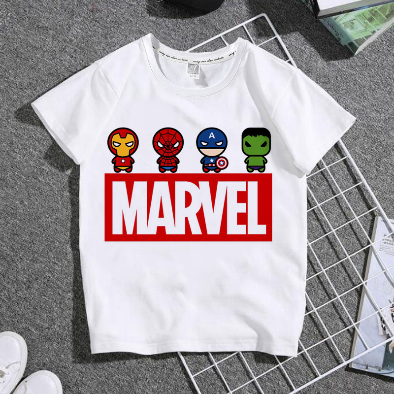 Avengers Spiderman Iron Man shirt for kids