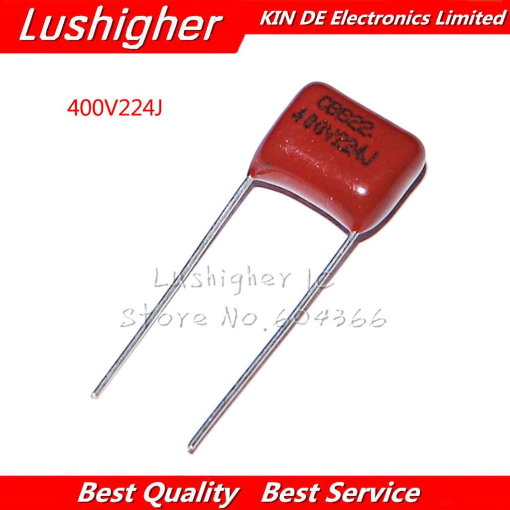 20PCS 400V224J 400V CBB 0.22UF 220NF 400V 224J 224 CBB 10MM ตัวเก็บประจุฟิล์มโพรพิลีน