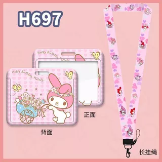 Sanrio ป้ายชื่อแนวนอน ป้ายบัตรรถบัส ป้ายทํางาน ที่ใส่บัตร บัตรประจําตัวเชลล์#FT89