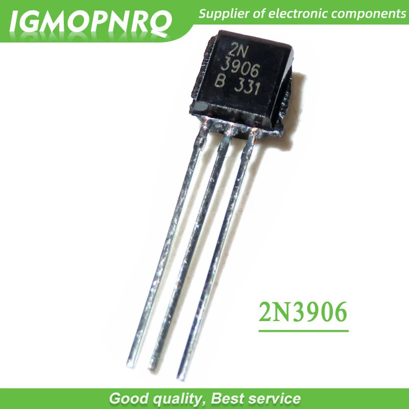100 ชิ้น 2N3906 3906 TO-92 ทรานซิสเตอร์ต่ํา PNP ใหม่เดิม