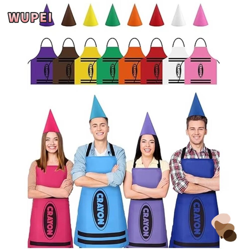 WUPEI Crayon Themed Gnome ชุด, ชุดแฟนซีทําความสะอาดผ้ากันเปื้อน Crayon, กิจกรรมหัตถกรรมศิลปะที่มีสีส