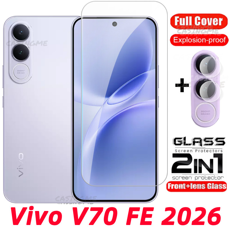 Vivo V70 FE 2026 กระจกนิรภัย Flim สําหรับ Vivo V70 V70FE VivoV70FE V 70 70V FE Lite Elite 4G 5G 2026 ด้านหน้าฟิล์มกลับเลนส์กระจกกลับเลนส์กล้องป้องกันหน้าจอ