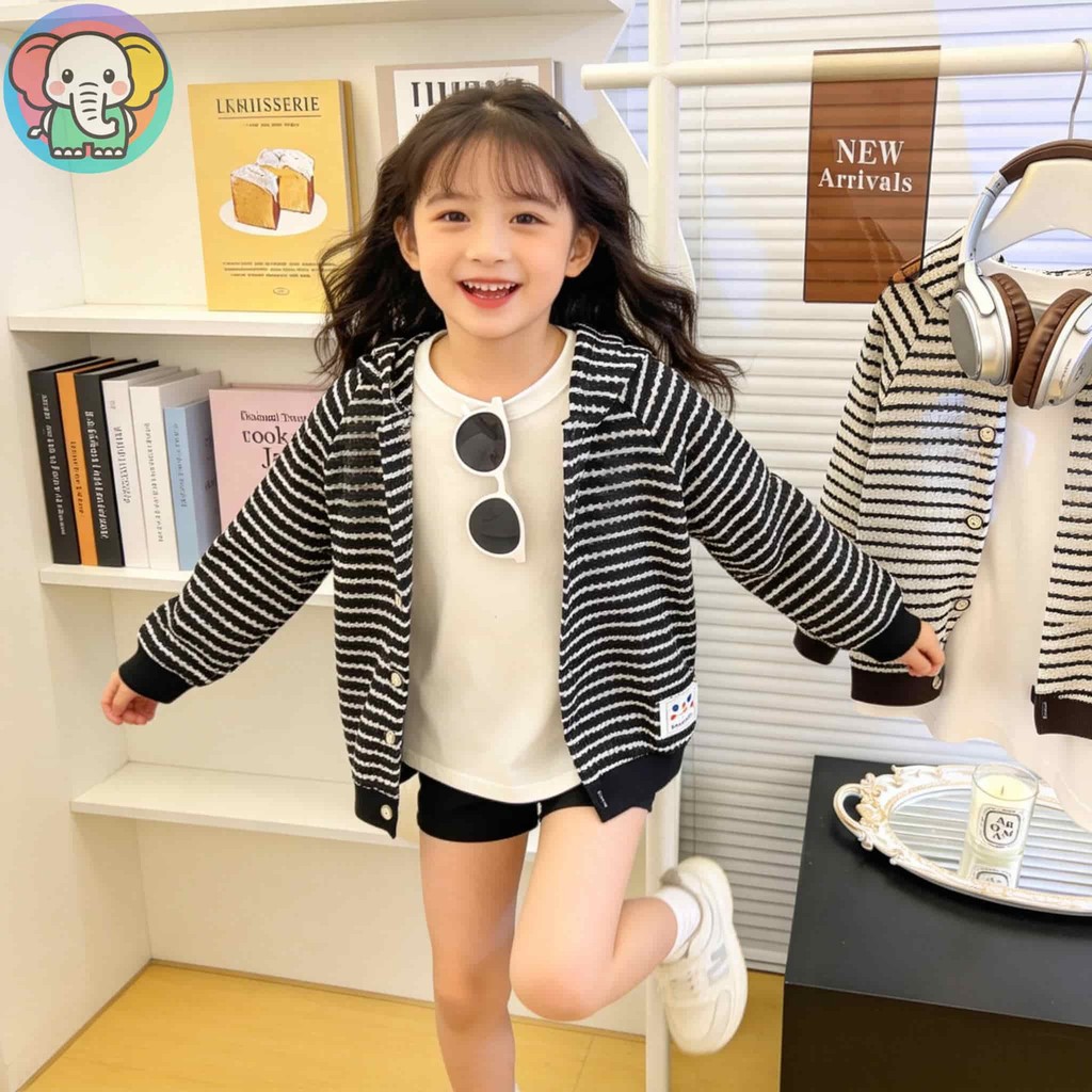 [จัดส่งในพื้นที่] 3-16 ปี เด็กลายวาฟเฟิลถักคาร์ดิแกนปุ่มขึ้นเสื้อแจ็คเก็ตน้ําหนักเบาสําหรับเด็กผู้ชายผู้หญิง 3 สี