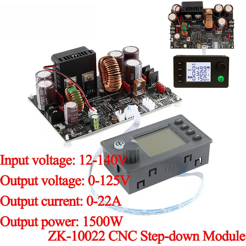 ZK-10022 125V/22A 1500W CNC Step-down DC ปรับRegulated Power Supply แรงดันไฟฟ้าคงที่และ Current Buck