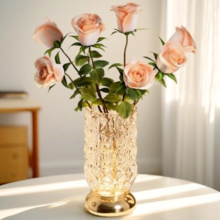 ✨ KOSO โคมไฟคริสตัล 2-in-1 กระบอกดอกไม้ LED ปรับแสงได้ โคมไฟ…