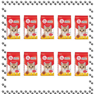 Zoi Cat อาหารแมวโตเต็มวัย รวมรส 10 ถุง 1 กก. ชุดอาหารสำหรับแมวทุกสายพันธุ์