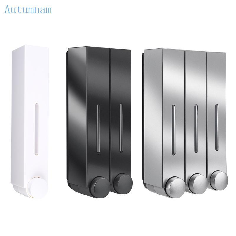 AUTU ตู้ทําสบู่ติดผนังมือกดเครื่องจ่ายแชมพูขวดห้องน้ําภาชนะบรรจุของเหลวง่ายต่อการ Inst