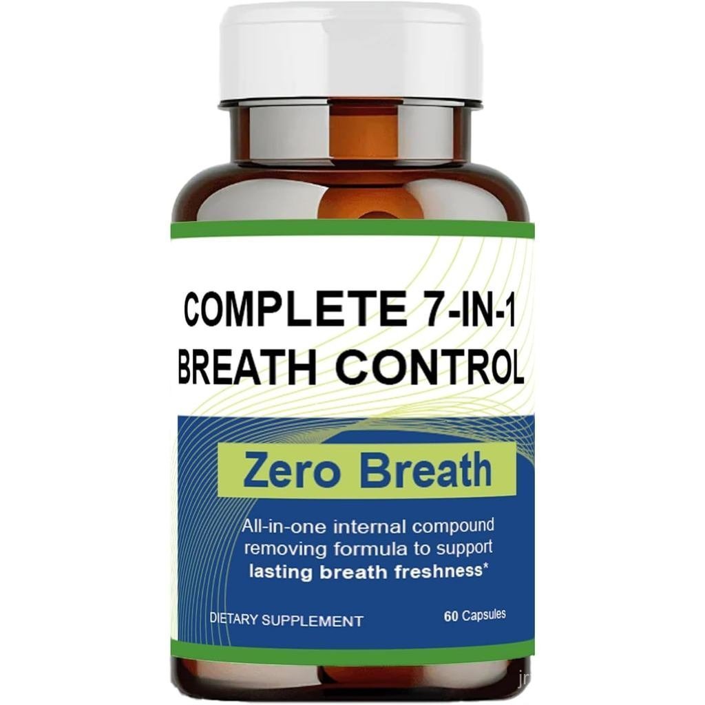 Zero Breath Capsules, Zero Breath 7 in 1 Bad Breath Solution พร้อมคลอโรฟิลล์ออร์แกนิก, สารสกัดจากมิ้