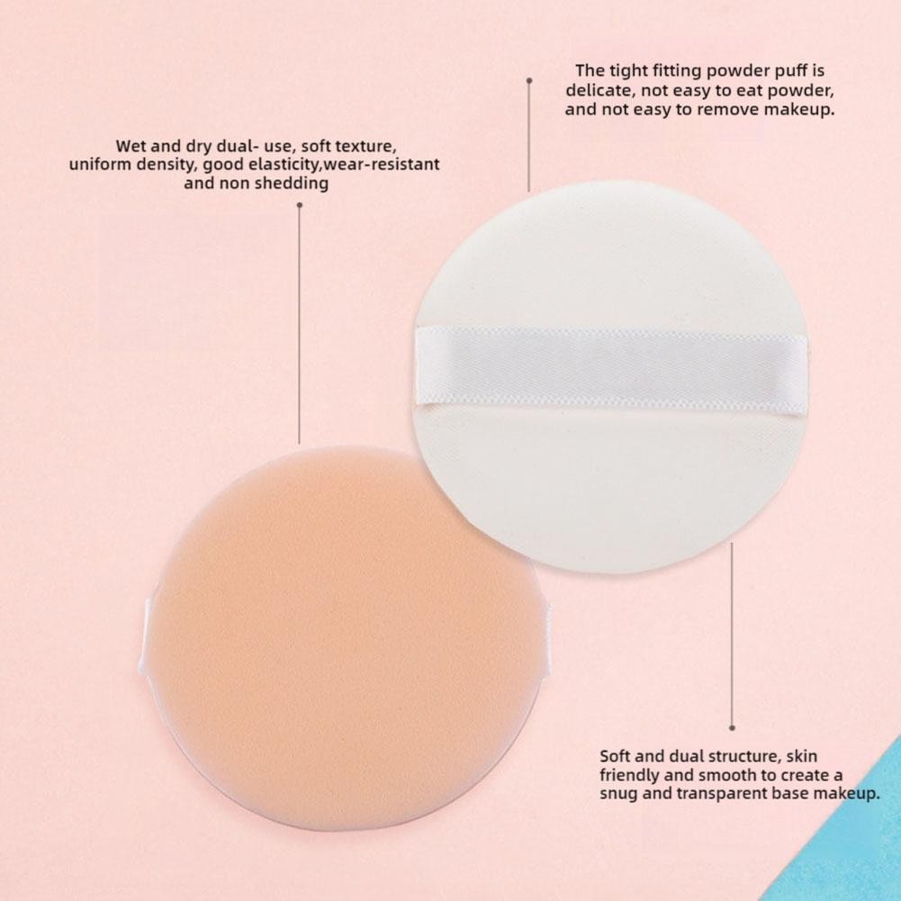 Round Air Cushion Puff ฟองน้ําแต่งหน้า Dual Wet & Dry ใช้สําหรับ Bb Cream Foundation M5z1
