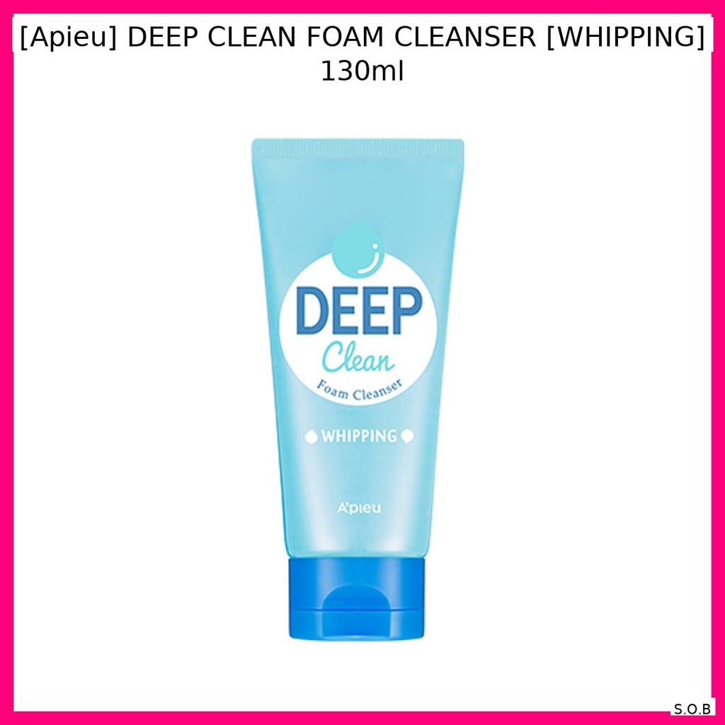 [Apieu] DEEP CLEAN FOAM CLEANSER [WHIPPING] 130ml / Deep Clean, Refreshi by SOB