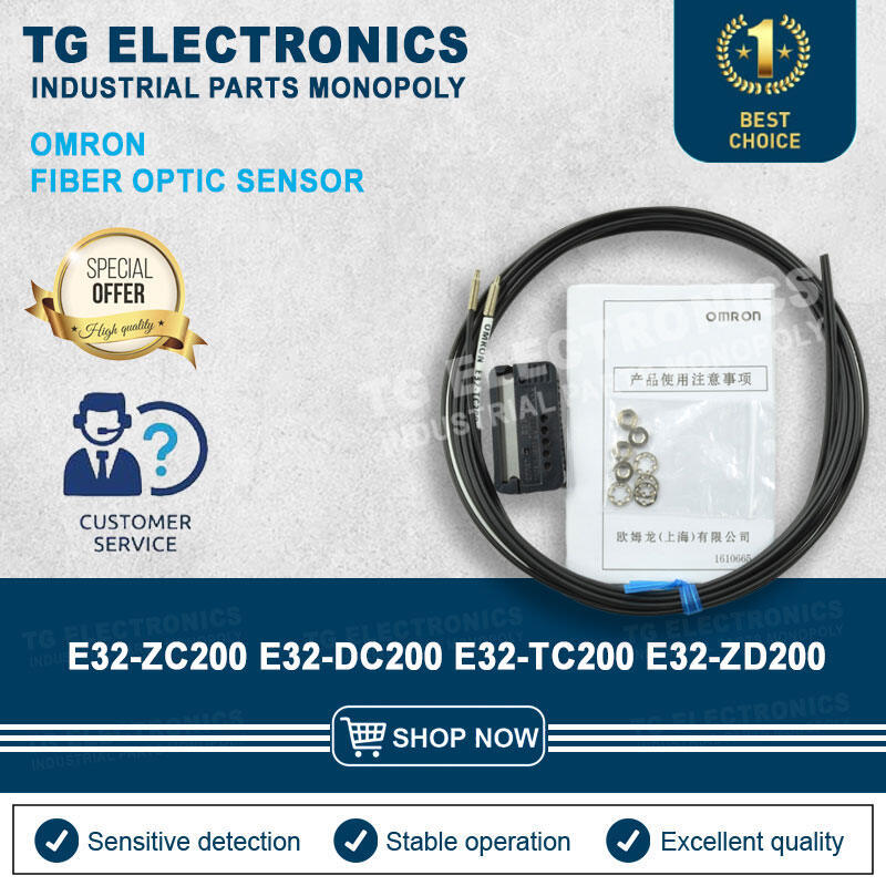 เซ็นเซอร์ไฟเบอร์ออปติก Omron E32-ZC200 E32-DC200 E32-TC200 E32-ZD200 2M