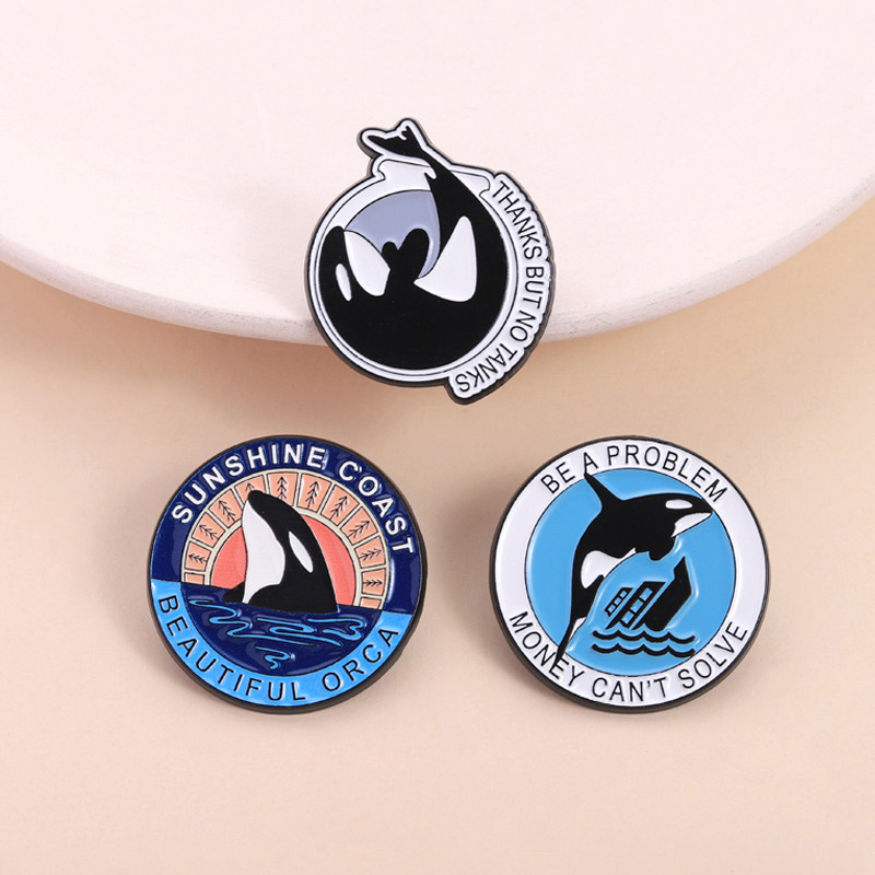 เข็มกลัดธีม-orca ดูแลสิ่งแวดล้อม เหมาะสำหรับคนรักสัตว์ พร้อมเซ็ตของตกแต่งพิเศษเป็นของขวัญ