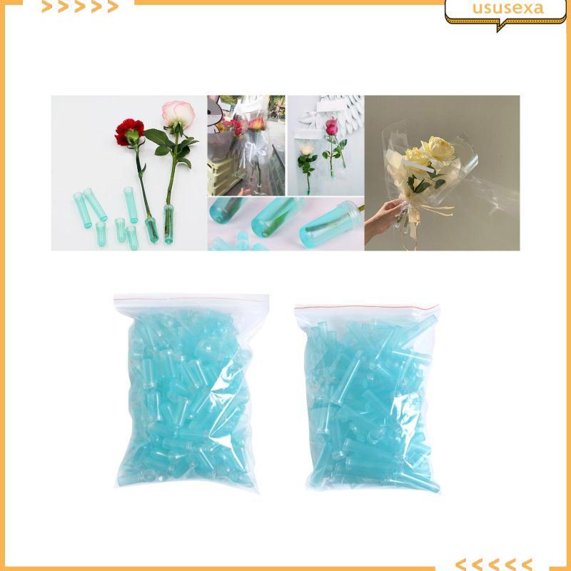 [Ususexa] Floral Vials หมวกยางจํานวนมากสําหรับกุหลาบ Vials ดอกไม้ใสขนาดเล็กสําหรับ