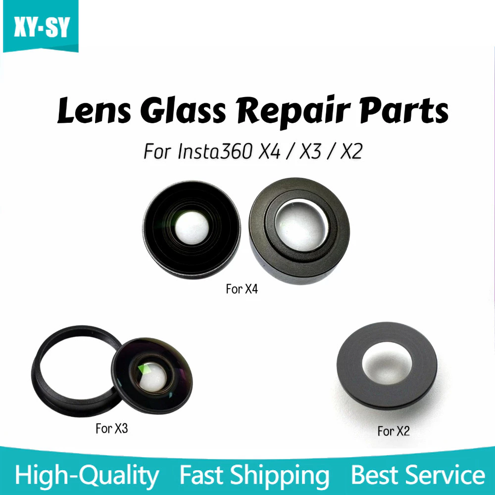 เลนส์สําหรับ Insta360 X4 X3 X2 360 เลนส์เปลี่ยนอะไหล่ซ่อมแหวนสําหรับ Insta 360 X4 X3 ONE X2 ONE RS อุปกรณ์เสริม