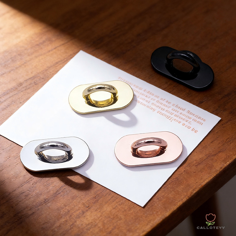 ฐานตะขอสำหรับตกแต่งโทรศัพท์รูปผีเสื้อรูปไข่ พร้อมแผ่นกาวด้านหลัง ตะขอโลหะสำหรับตกแต่งโทรศัพท์ -CY - รูปที่ 6