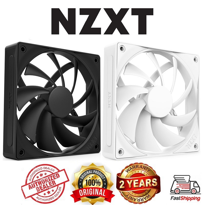 FAN (พัดลมเคส) NZXT NZXT F120 Q / F120 P Quiet Static Pressure (BLACK / WHITE)