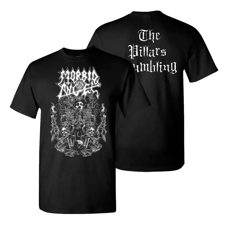 韩国 2026Morbid Angel Death โลหะกราฟิกผ้าฝ้ายเสื้อยืด Unisex ผู้ชายผู้หญิงแฟน Essentials เสื้อแขนสั้นแ