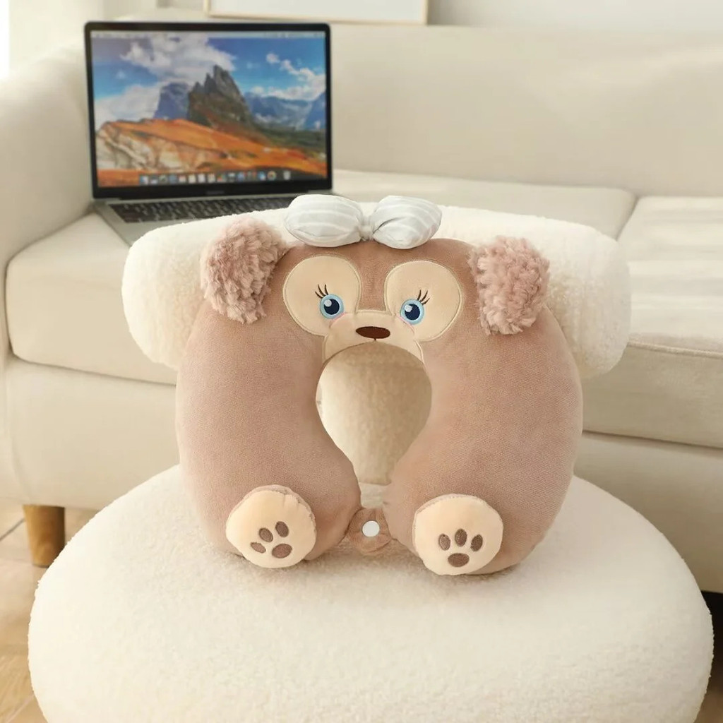 สไตล์น่ารักการ์ตูน Melody Kuromi Hooded U-Shaped หมอนหมวกแบบพกพารถคอป้องกัน Sleeping Handy เครื่องมื