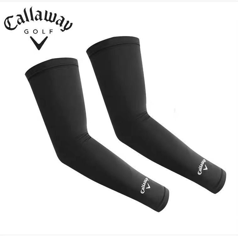 Callaway Summer Golf Sleeve สีขาว ระบายอากาศดีและปกป้องจากยูวี แขนน้ำแข็งสำหรับการเล่นกอล์ฟในฤดูร้อน