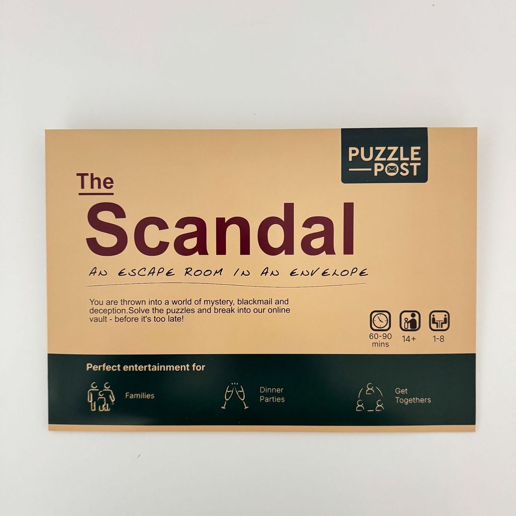 The Scandal Unique Envelope Escape Room Puzzle Mystery Game-Scandal Room Escape Game