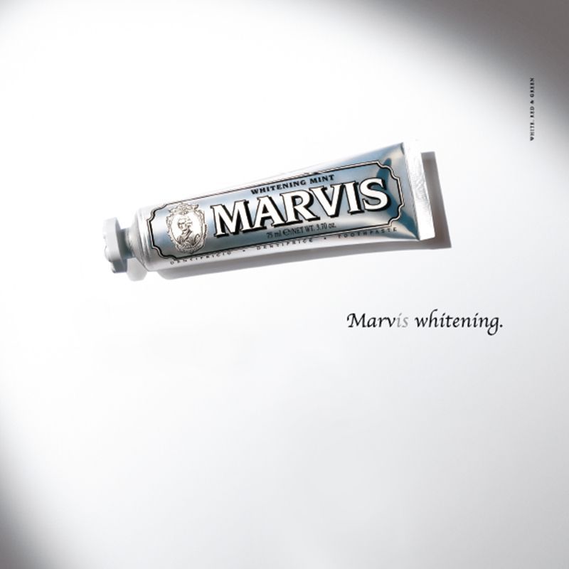 นําเข้าอิตาลี MARVIS ยาสีฟัน Mars ขจัดคราบ Fresh Brightening Mint ยาสีฟันต่างประเทศของแท้
