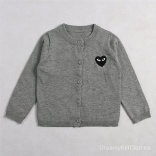 แจ็คเก็ตสไตล์ฤดูหนาวสำหรับเด็ก ลายหัวใจปัก ทำจากสเวตเตอร์ฝ้า…