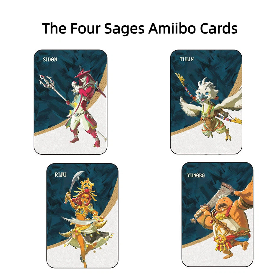 Zelda The four sages Amibo Cards Zelda: Tears of the Kingdom Amibo Cards Tulin yonbo Sidon Riju Amib